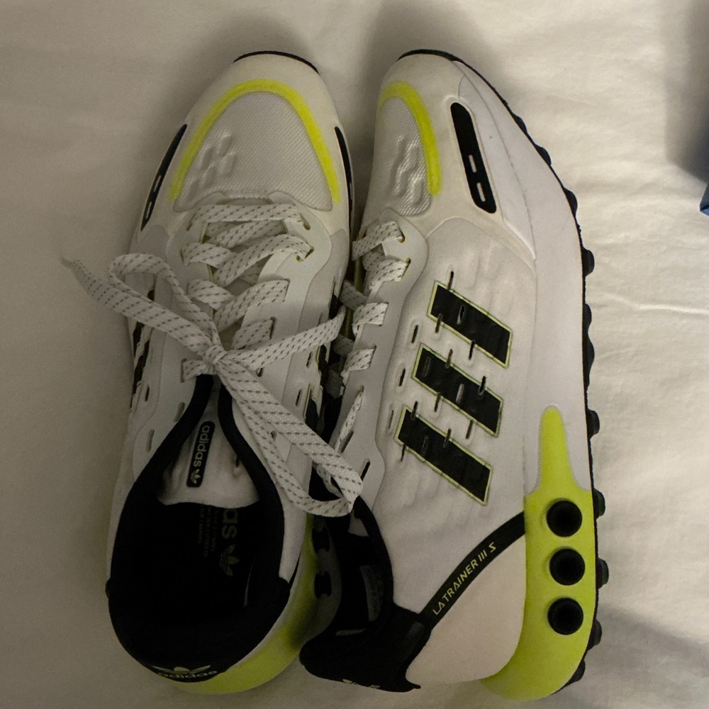 Adidas LA Trainer III White/Black/Yellow Running Shoe